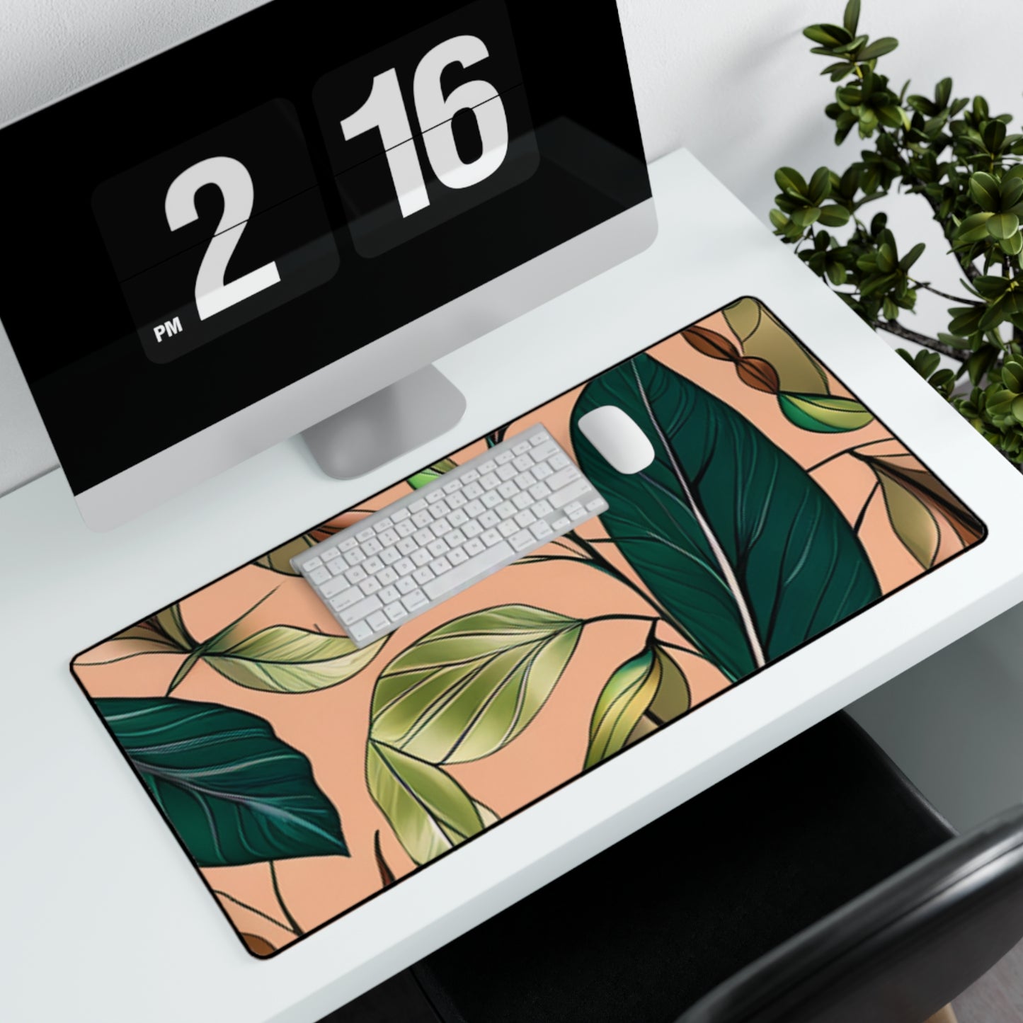 Green Leaf Desk Mat