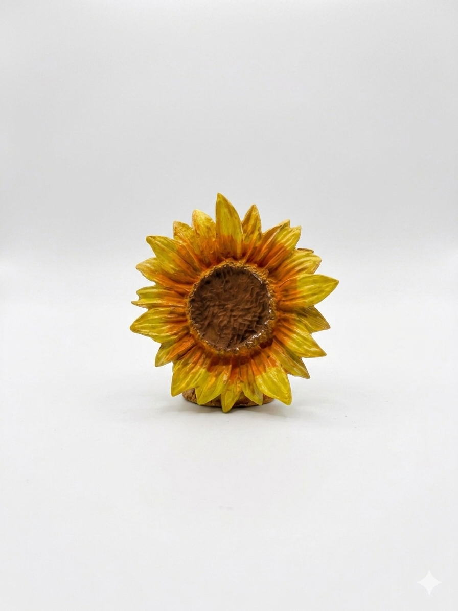 Sunflower Clay Figurine